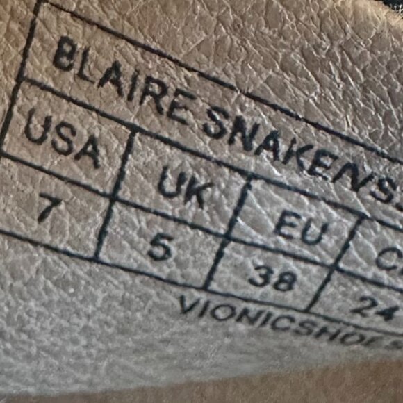 Vionic Blaire Snake Strappy High Block Heel Sandals Ankle Strap Chunky Size 7 - Picture 13 of 13